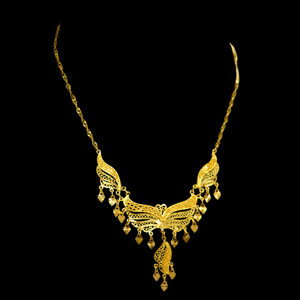 21K Gold Long Necklace - SW33566