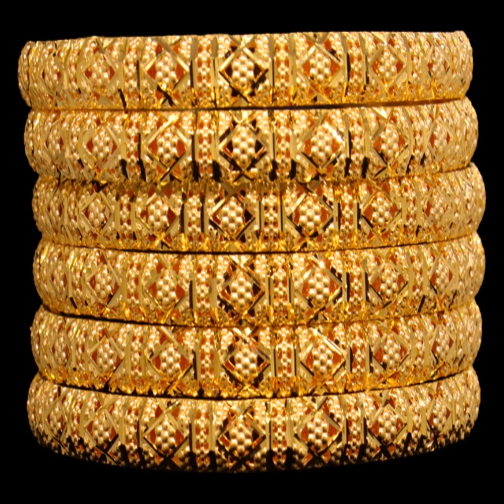 21K Gold Bangle Set, L (21) – SW21416