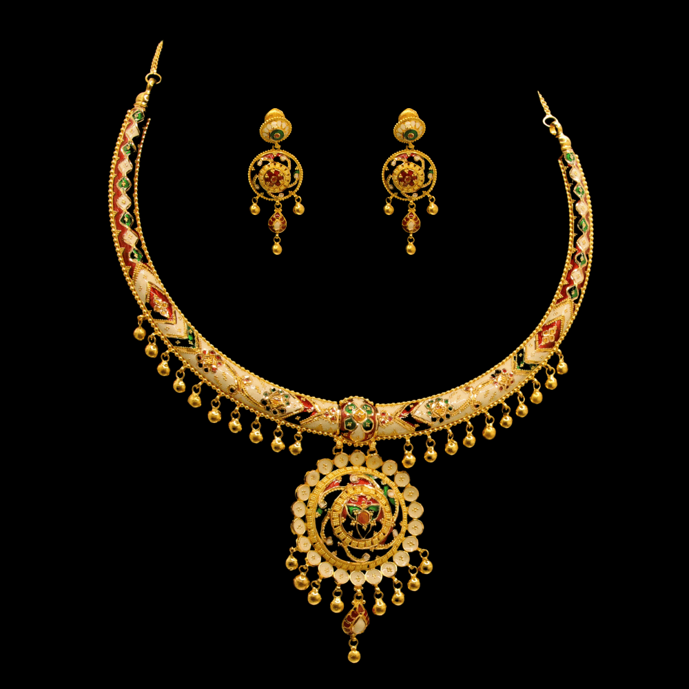 22K Short Necklace Set – SD28397