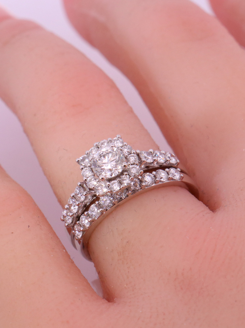 14K White Gold Diamond Bridal – SW13691