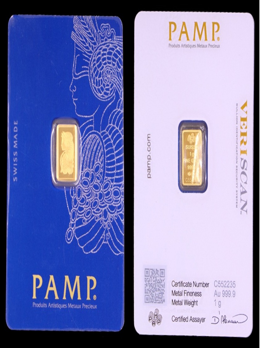 1 gram Gold Bar PAMP