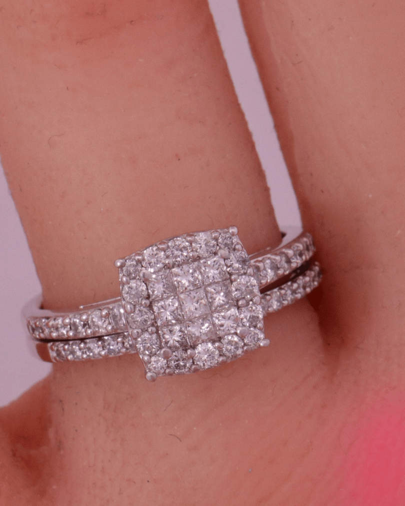 14K White Gold Diamond Bridal Set - SW22581, 6