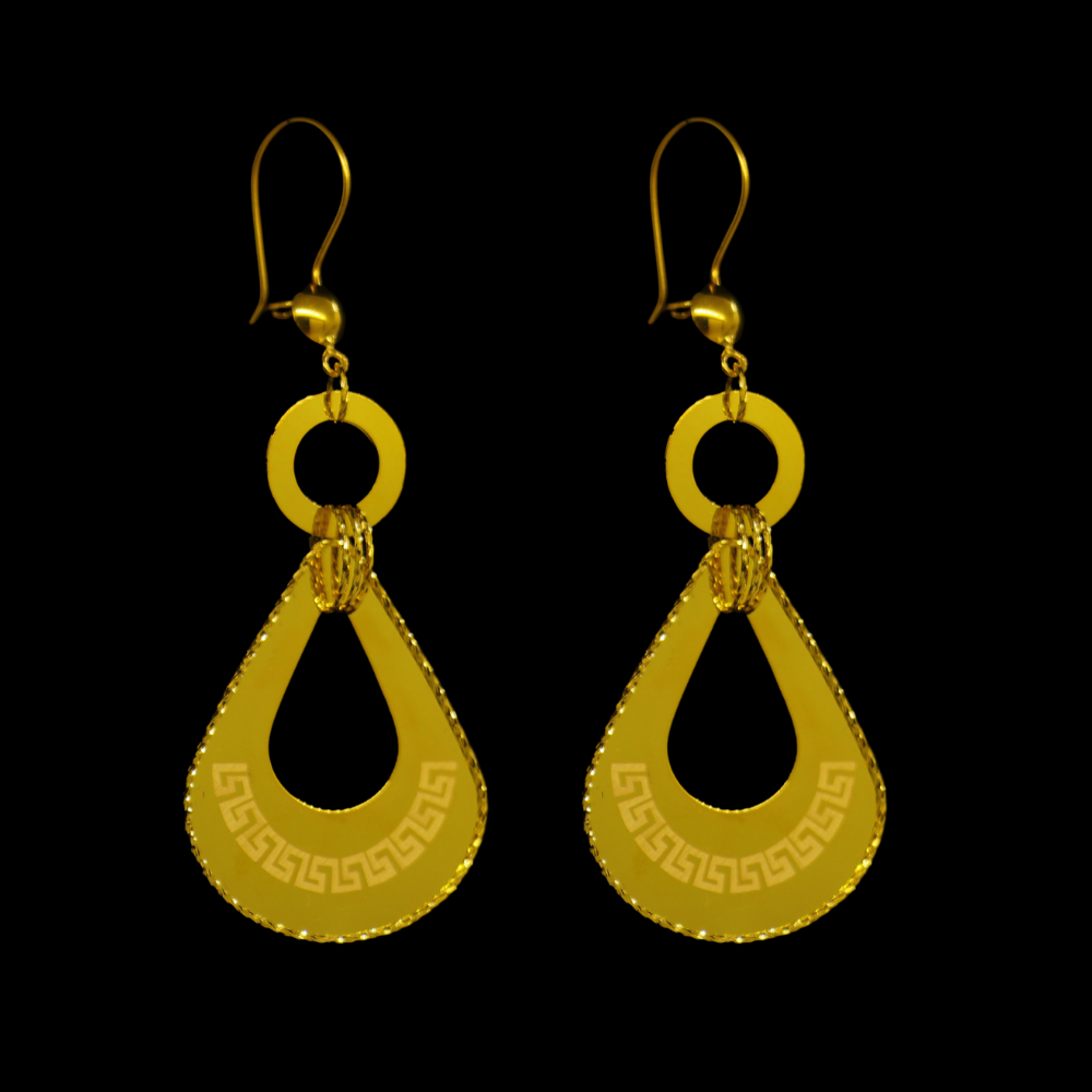 21K Gold Drop Earrings - SW27173