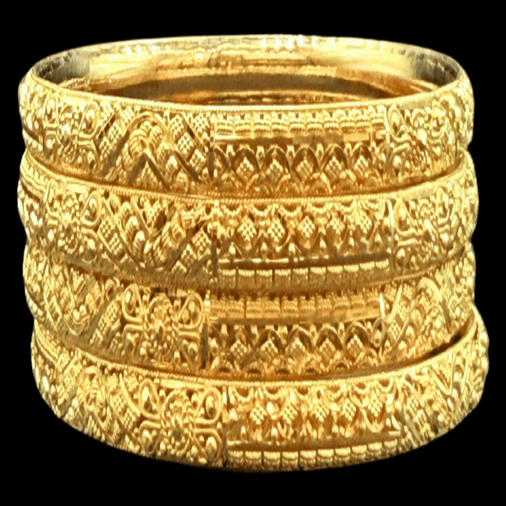 22K Gold Bangle Set, S (19) – SB32771