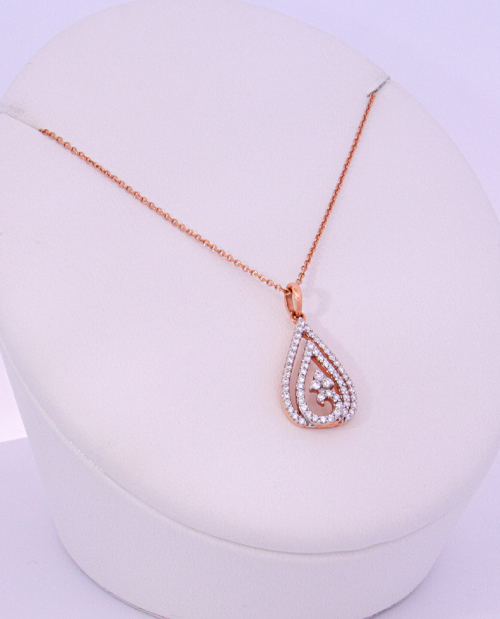 18K Rose Gold Diamond Necklace – SW14324