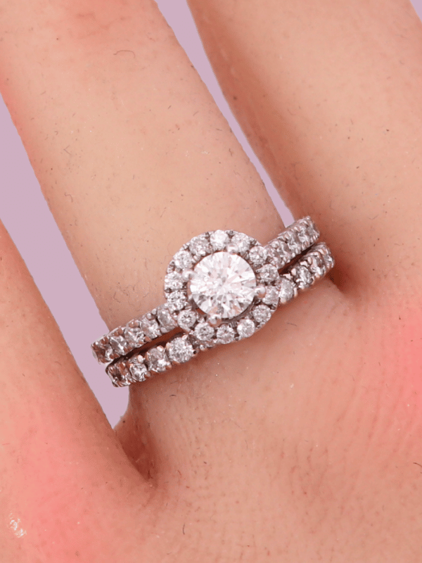 14K White Gold Diamond Bridal Set - SW30541, 5