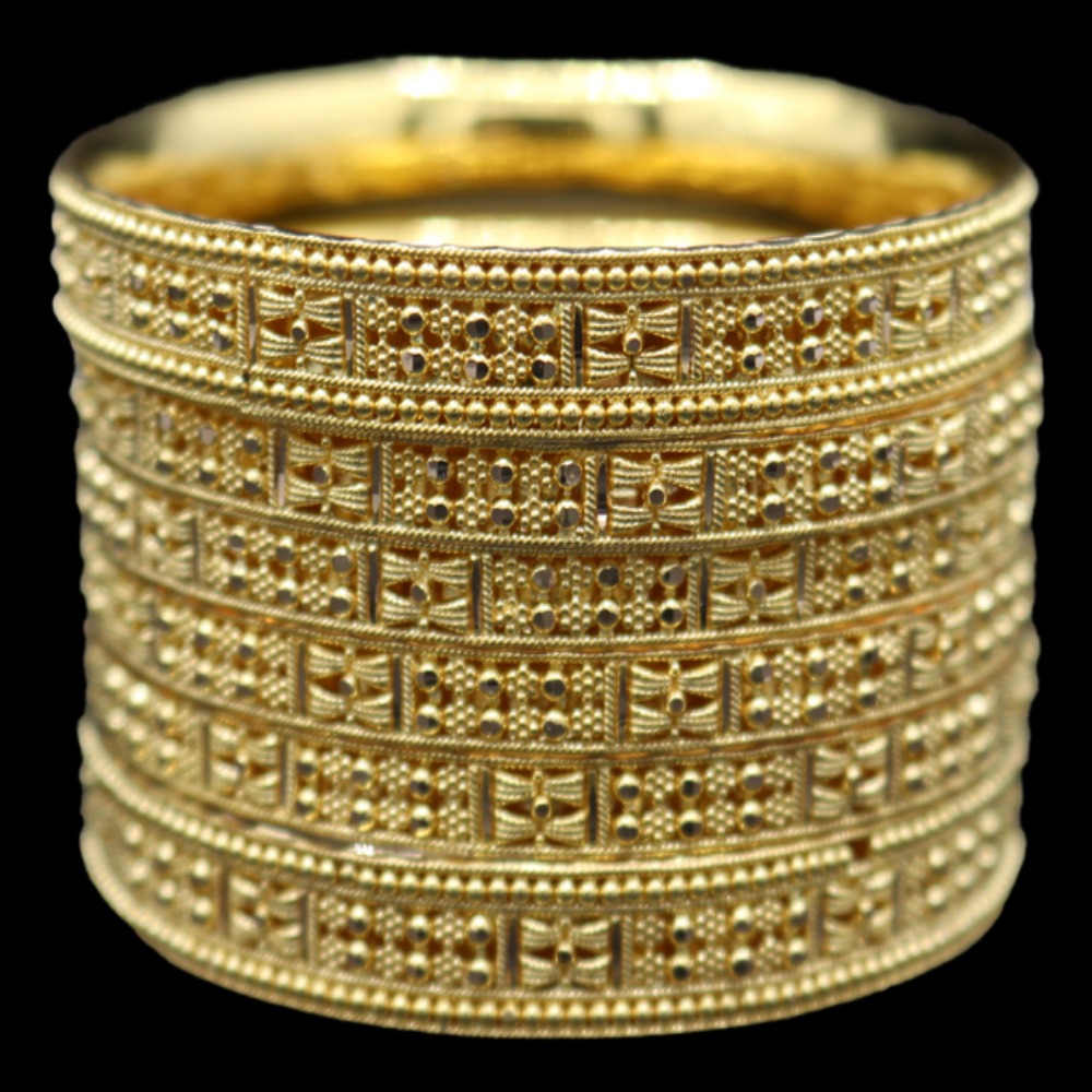 22K Gold Bangle Set, XS (18) – SW22083