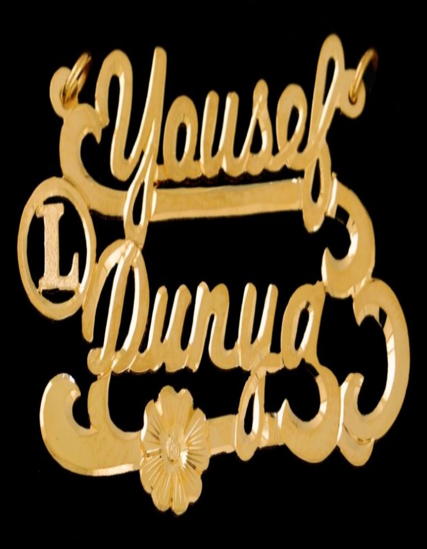21K Personalized Nameplate Necklace – 12051