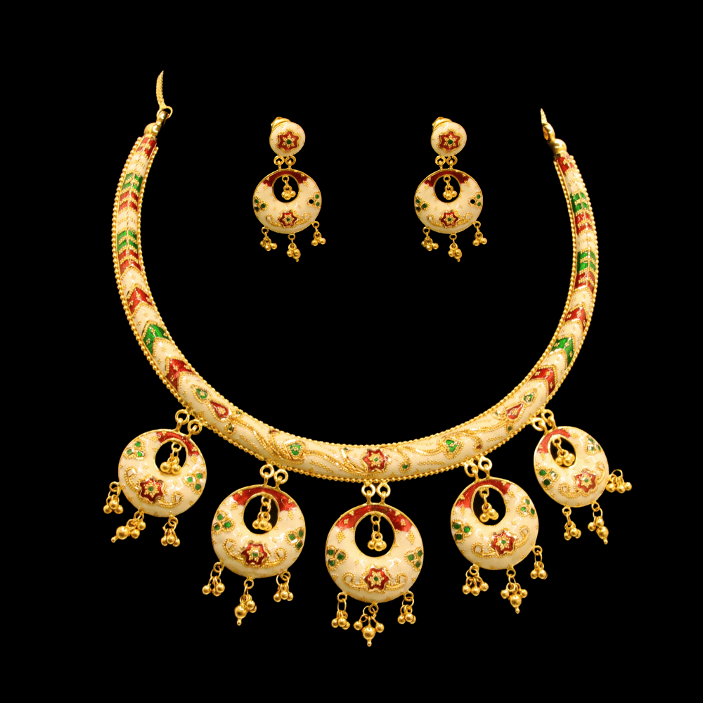 22K Short Necklace Set – SD28398