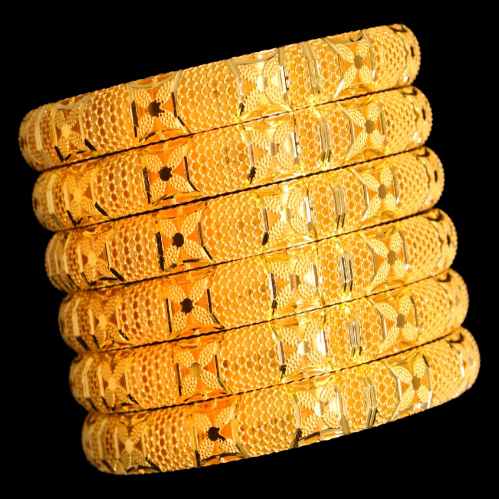 21K Gold Bangle Set, M (20) – SW17081 image 2 of 2