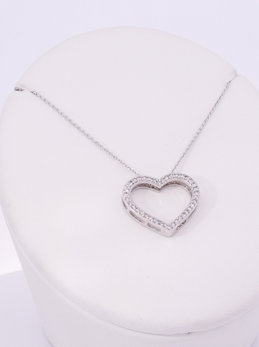 14K White Gold Diamond Necklace – SW20366