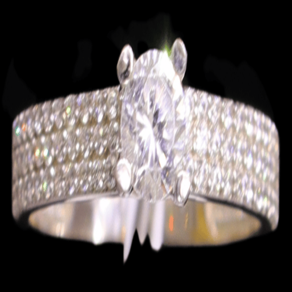 18K White Gold Bridal Ring