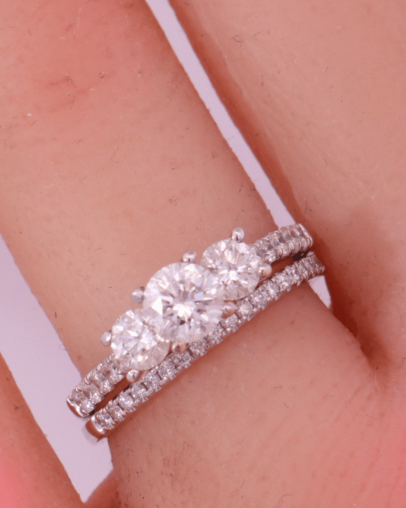 14K White Gold Diamond Bridal Set - SW22629, 6