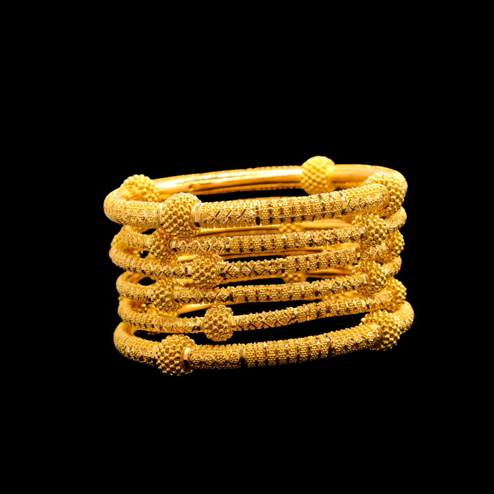 22K Gold Bangle Set, XS (18) – SB23294 image 2 of 2