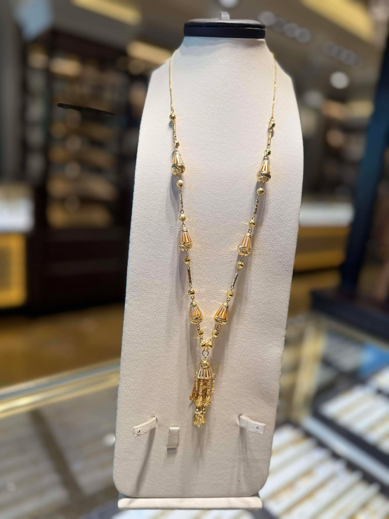 21K Gold Long Necklace - SB27965