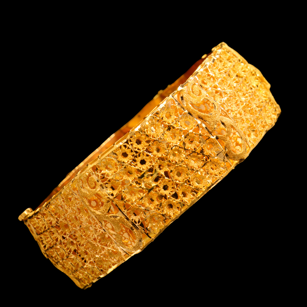 21K Gold Bangle Bracelet – SB25072 image 2 of 2