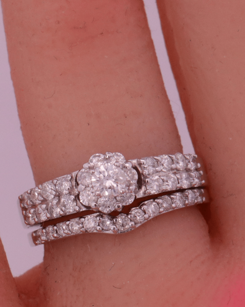 14K White Gold Diamond Bridal Set - SW22580, 5