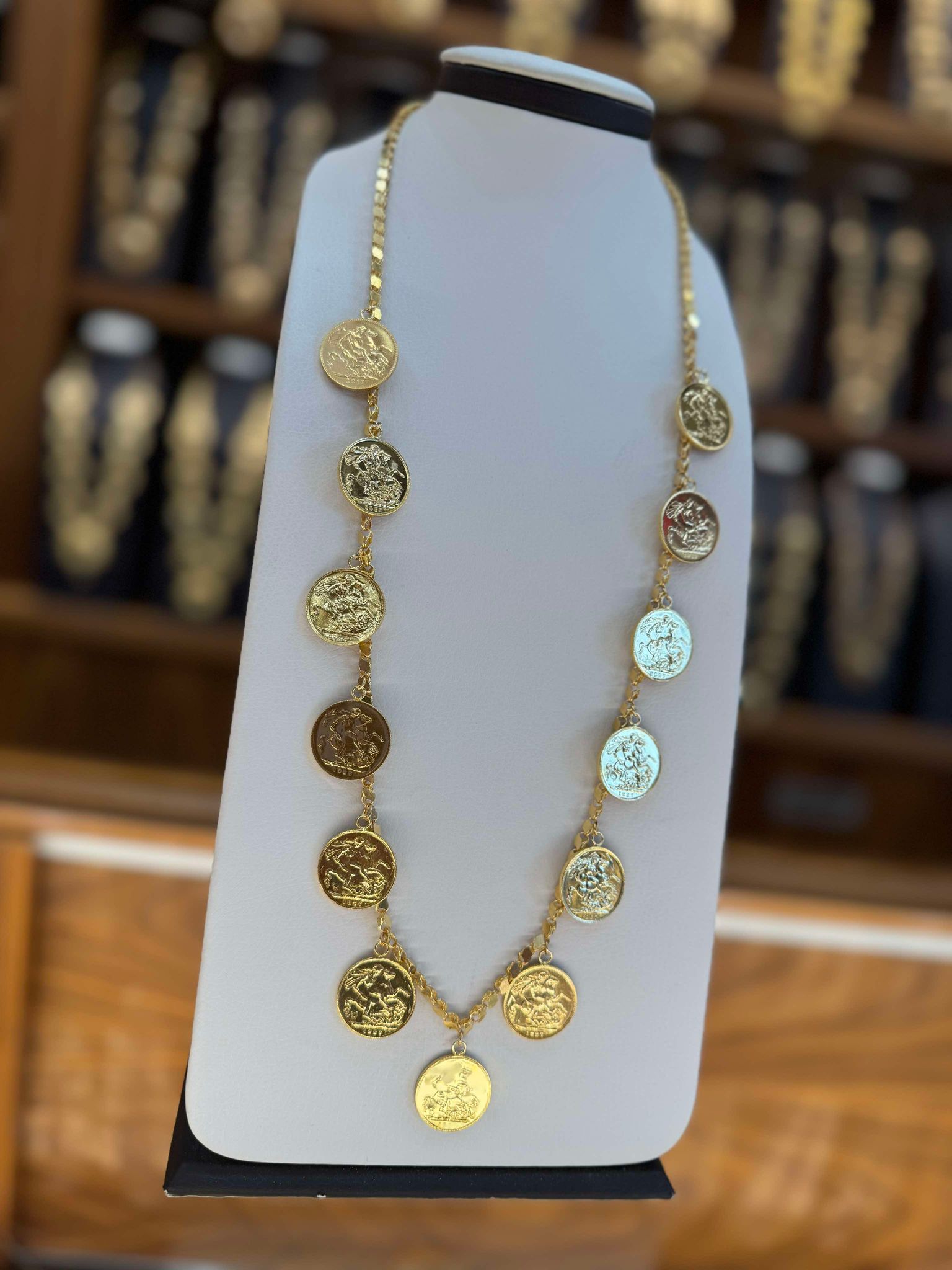 21K Gold Coins Necklace – SW20449