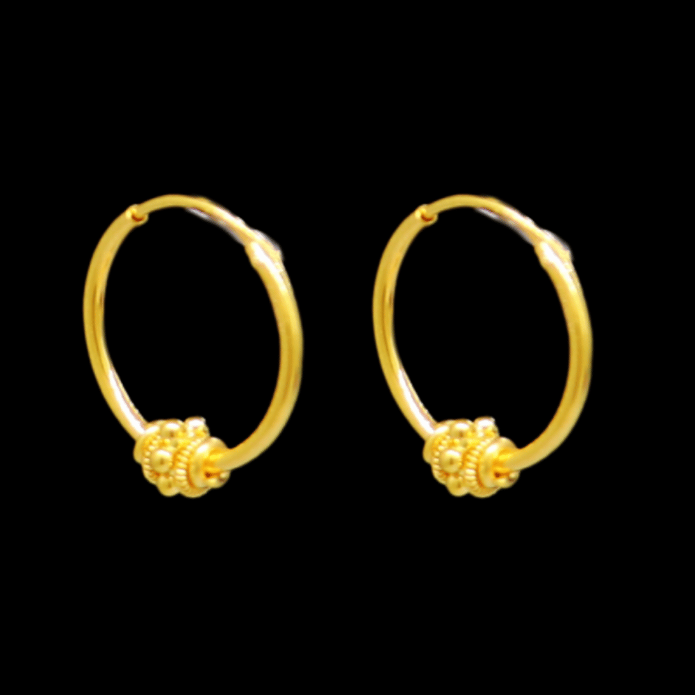 22K Gold Stud Drop Earrings – SW33375