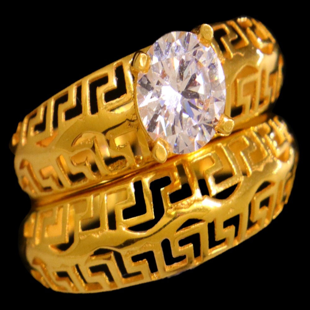 21K Gold Bridal Ring Set