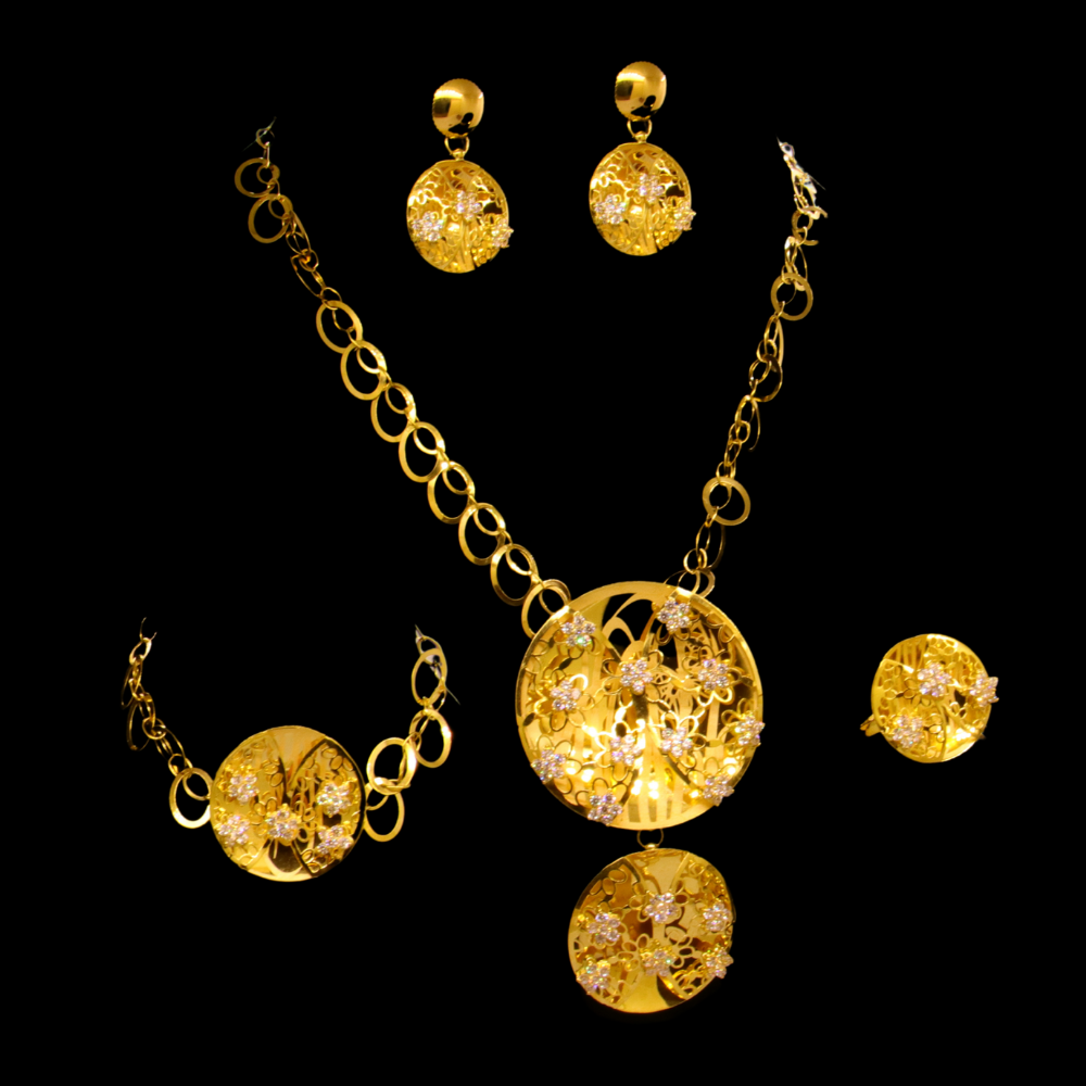 21K Gold Lazurde Necklace Set