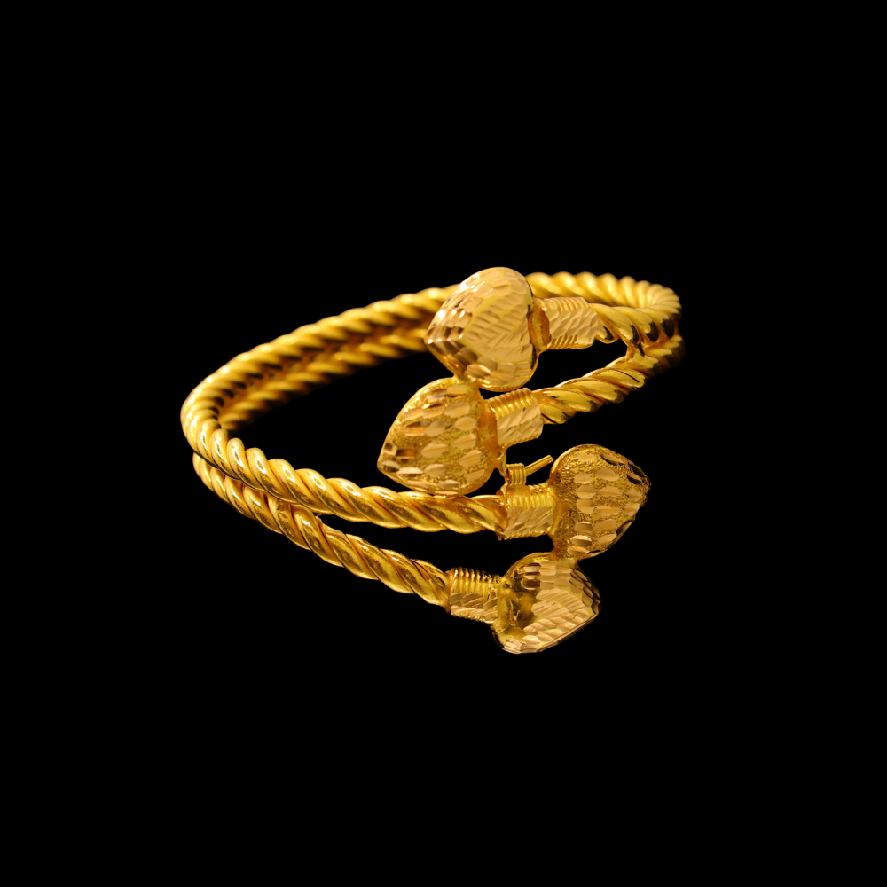 21K Gold Bangle Bracelet – SB28086 image 2 of 2