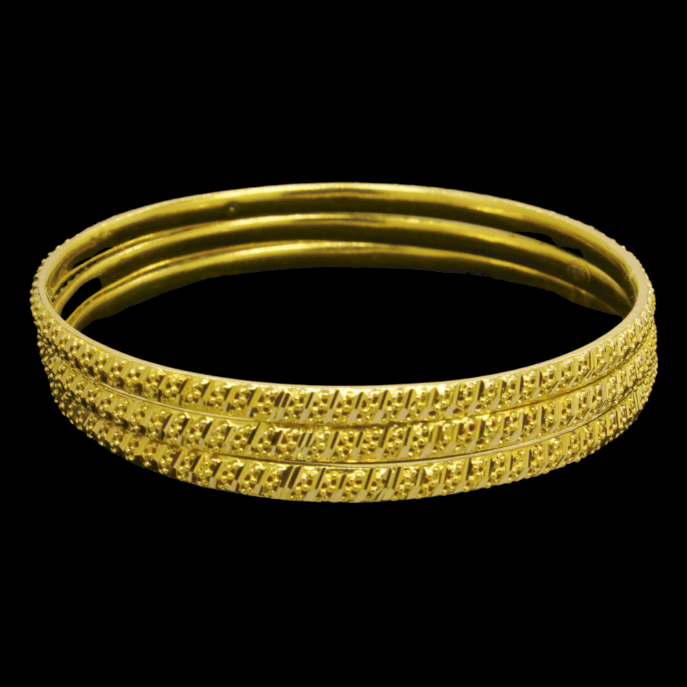 21K Gold Bangle Set (L)