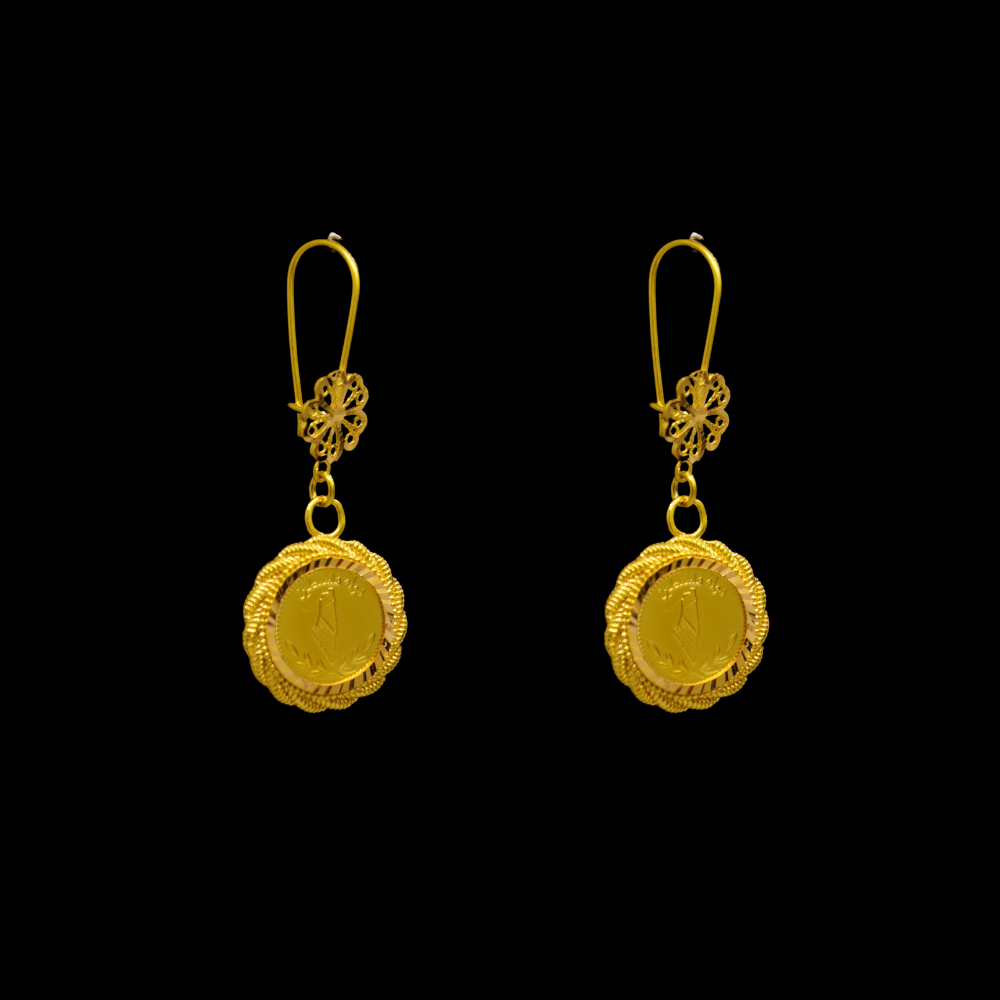 21K Gold Drop Earrings - SW27940