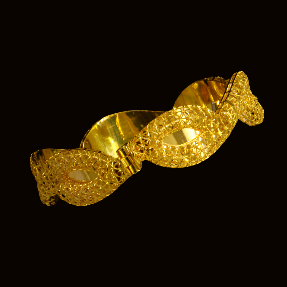 21K Gold Bangle Bracelet – SW24140 image 2 of 2