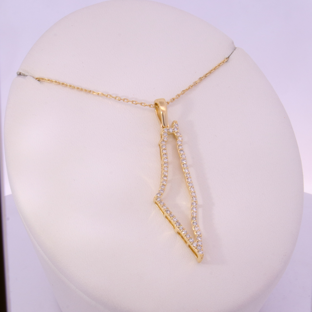 14K Yellow Gold Diamond Necklace – SW24494