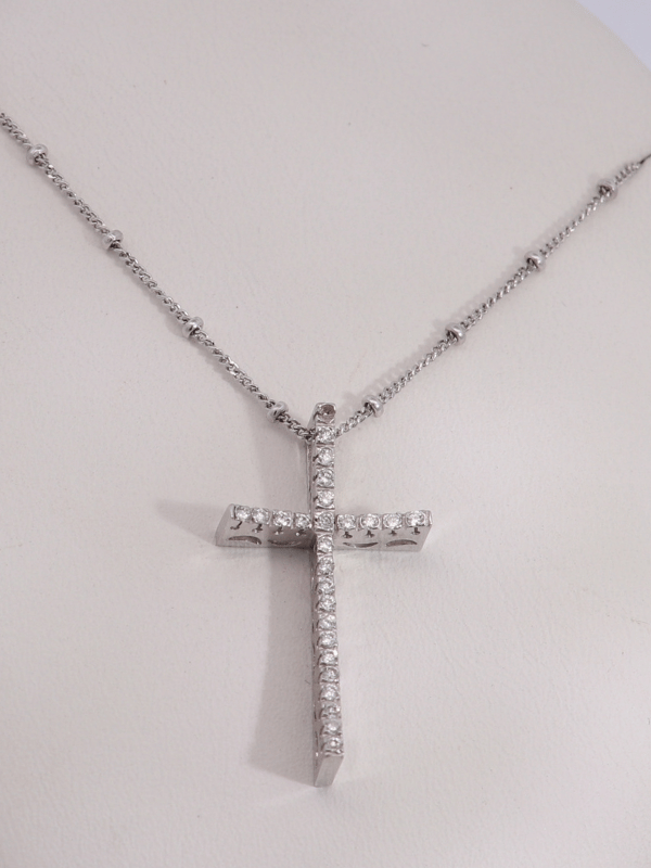 14K White Gold Diamond Necklace – SW30892