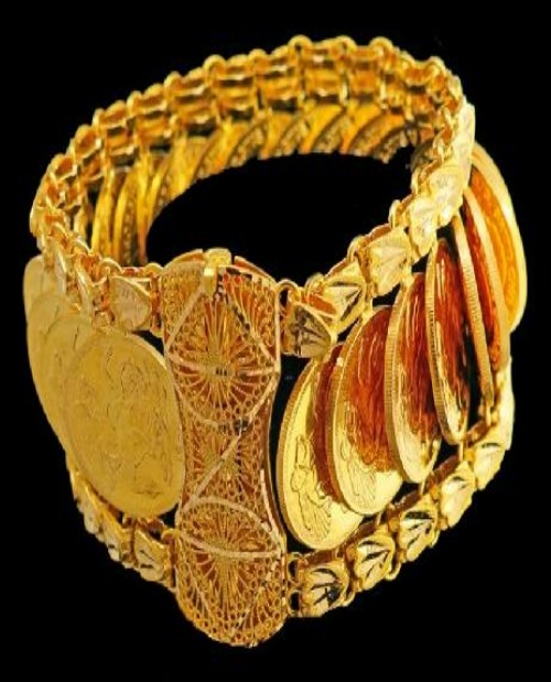 21K Gold Coins Bracelet