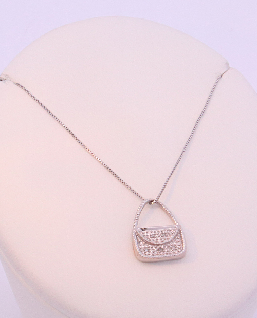 14K White Gold Diamond Necklace – SW17962