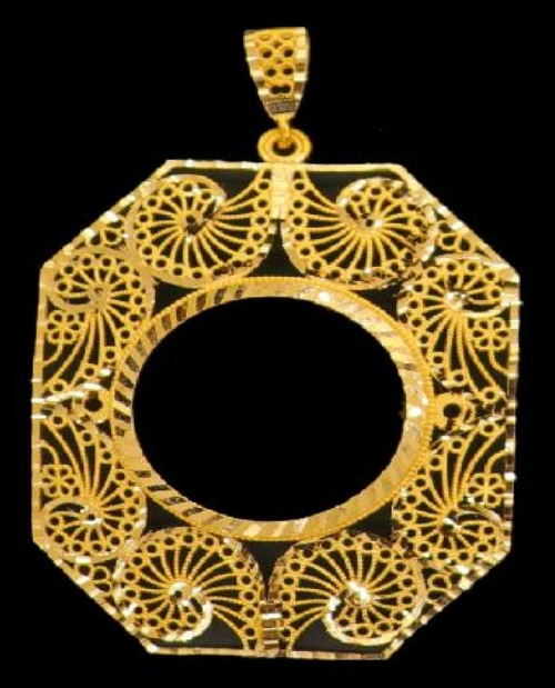 21K Gold Coin Frame