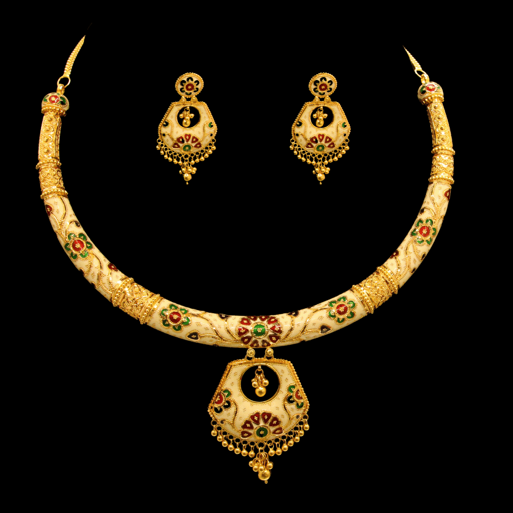 22K Short Necklace Set – SD28387