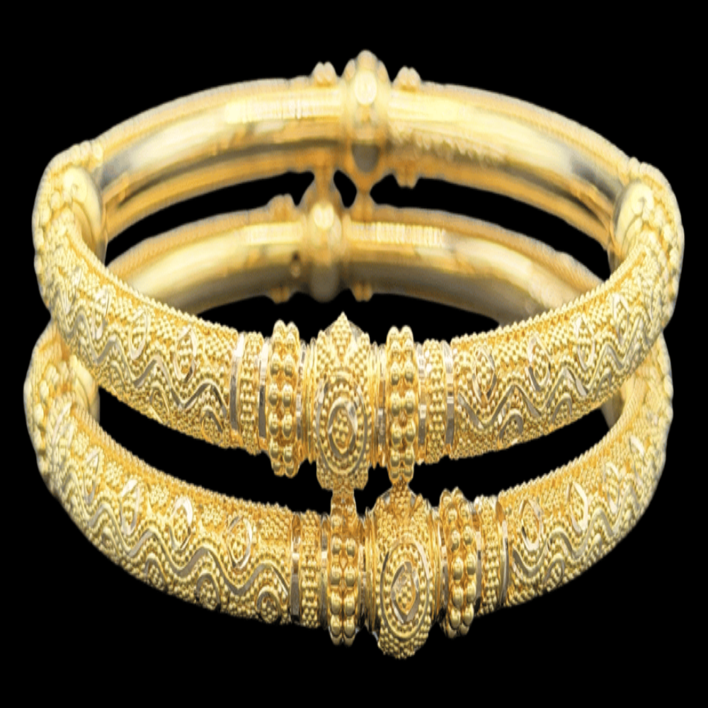 22K Gold Bangle Set (M)