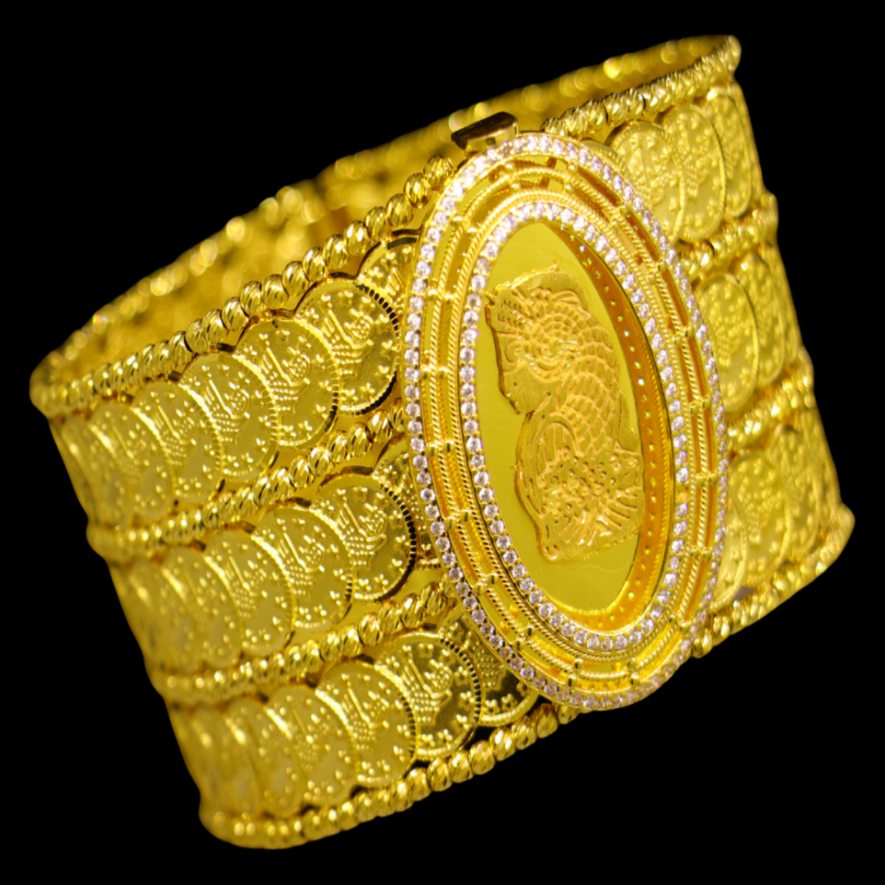 21K Gold Bangle Bracelet – SW26096 image 2 of 2