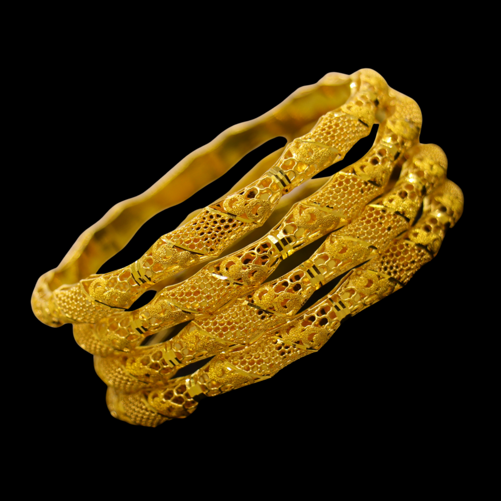 21K Gold Bangle Set, L (21) – SW25335 image 2 of 2