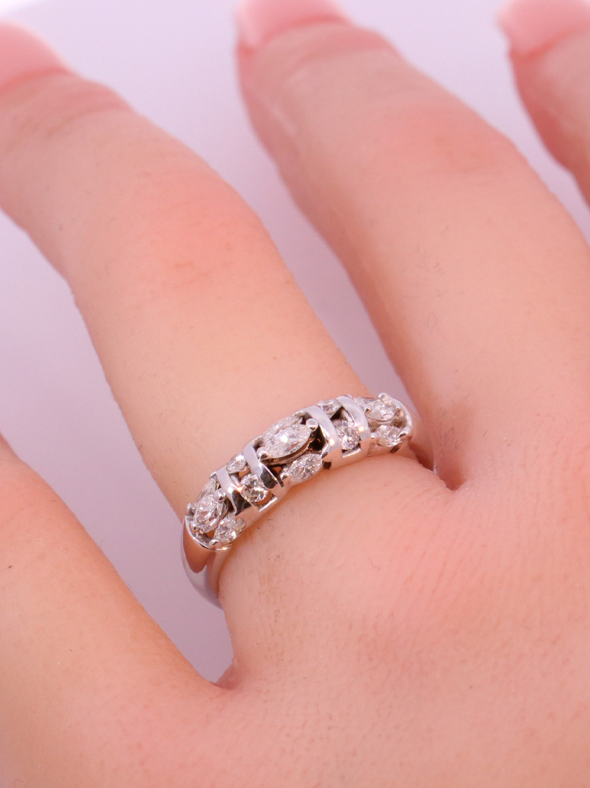 14K White Gold Diamond Ring – SW13953
