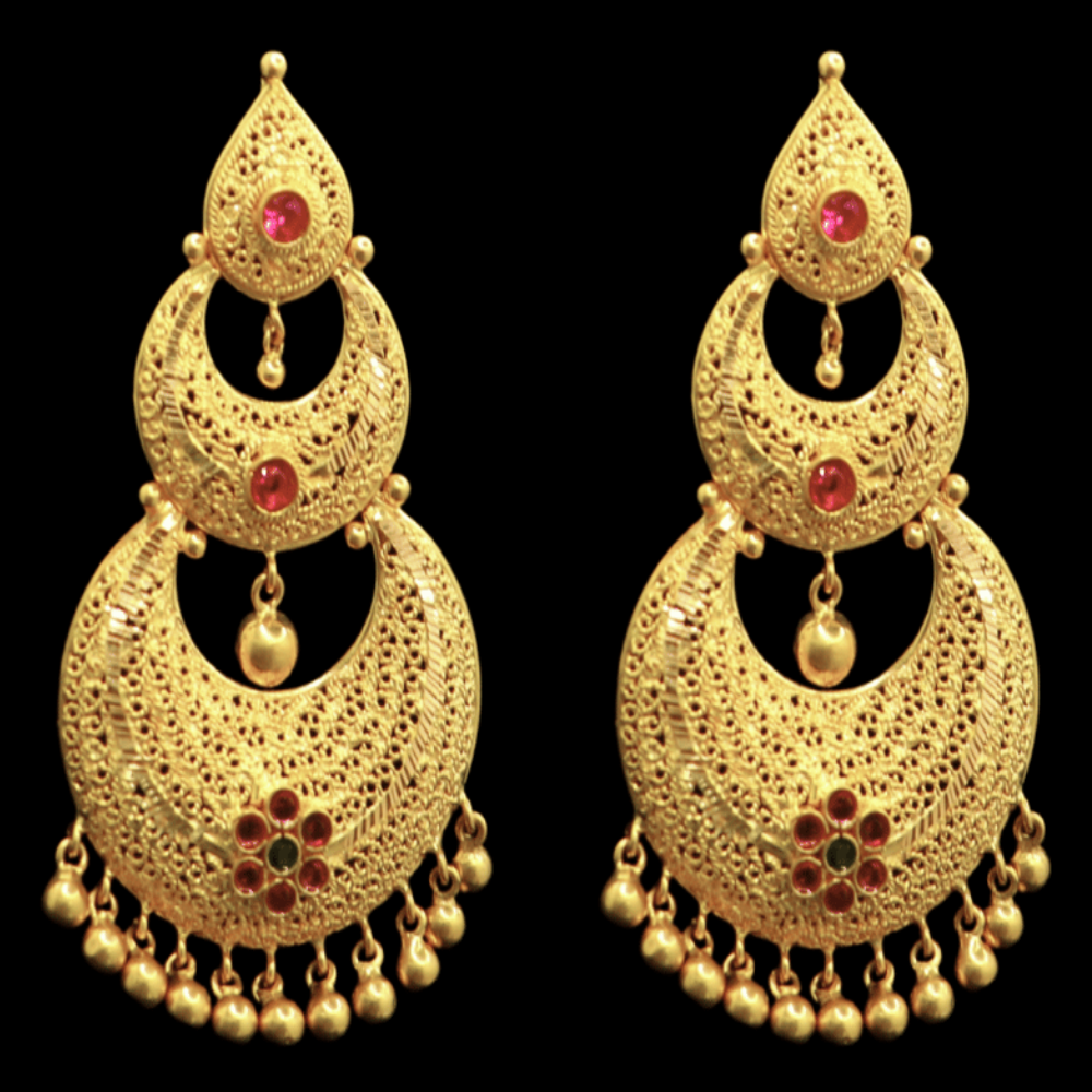 22K Gold Earrings - SD32243