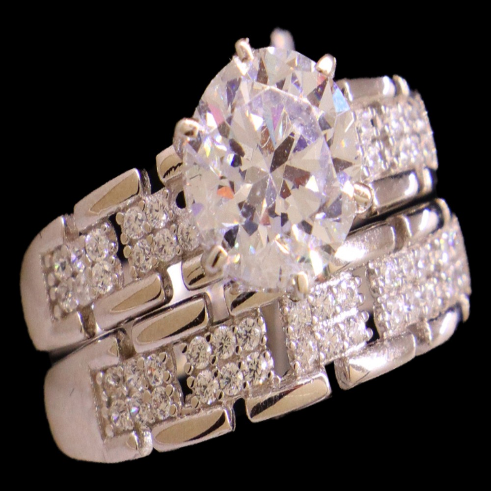 White Gold Bridal Set – Size 6 1/2 – SW20209