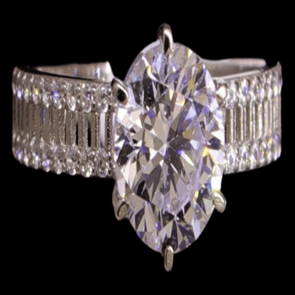 18K White Gold Bridal Ring
