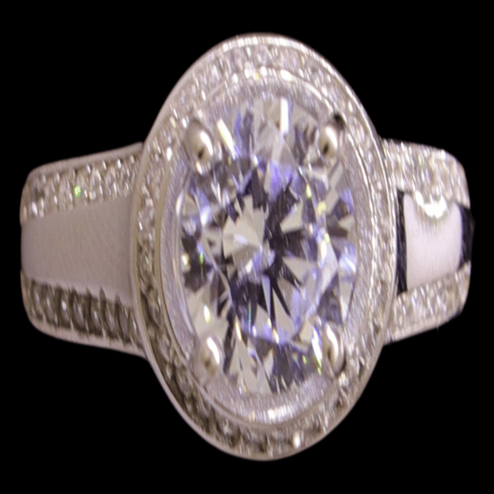 18K White Gold Bridal Ring