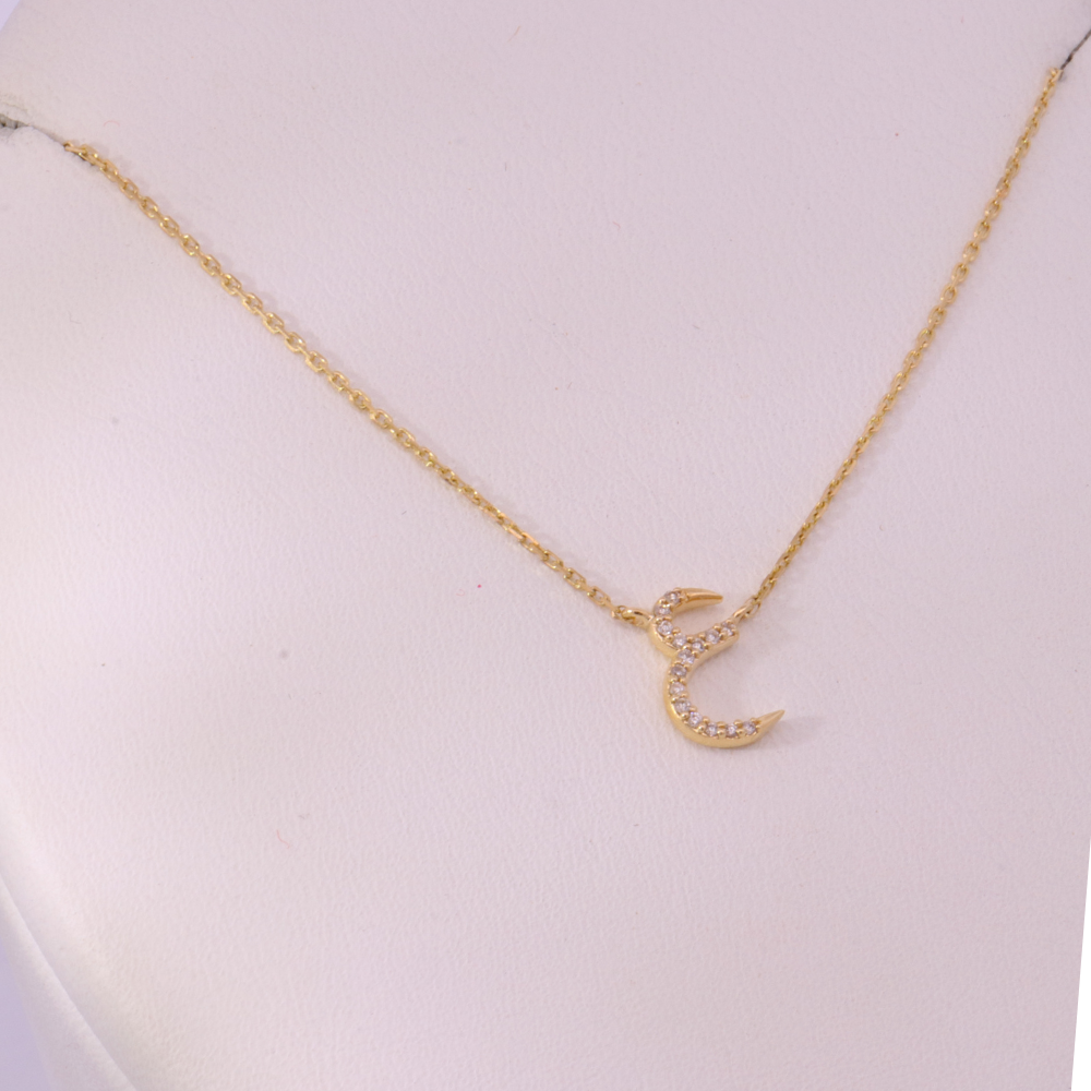 14K Yellow Gold Diamond Necklace – SW24483