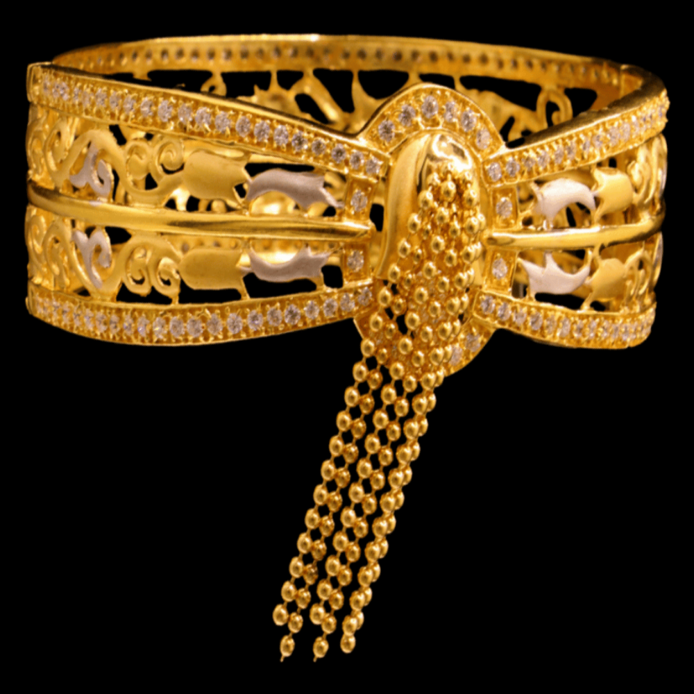 21K Gold Bangle Bracelet – SB25055