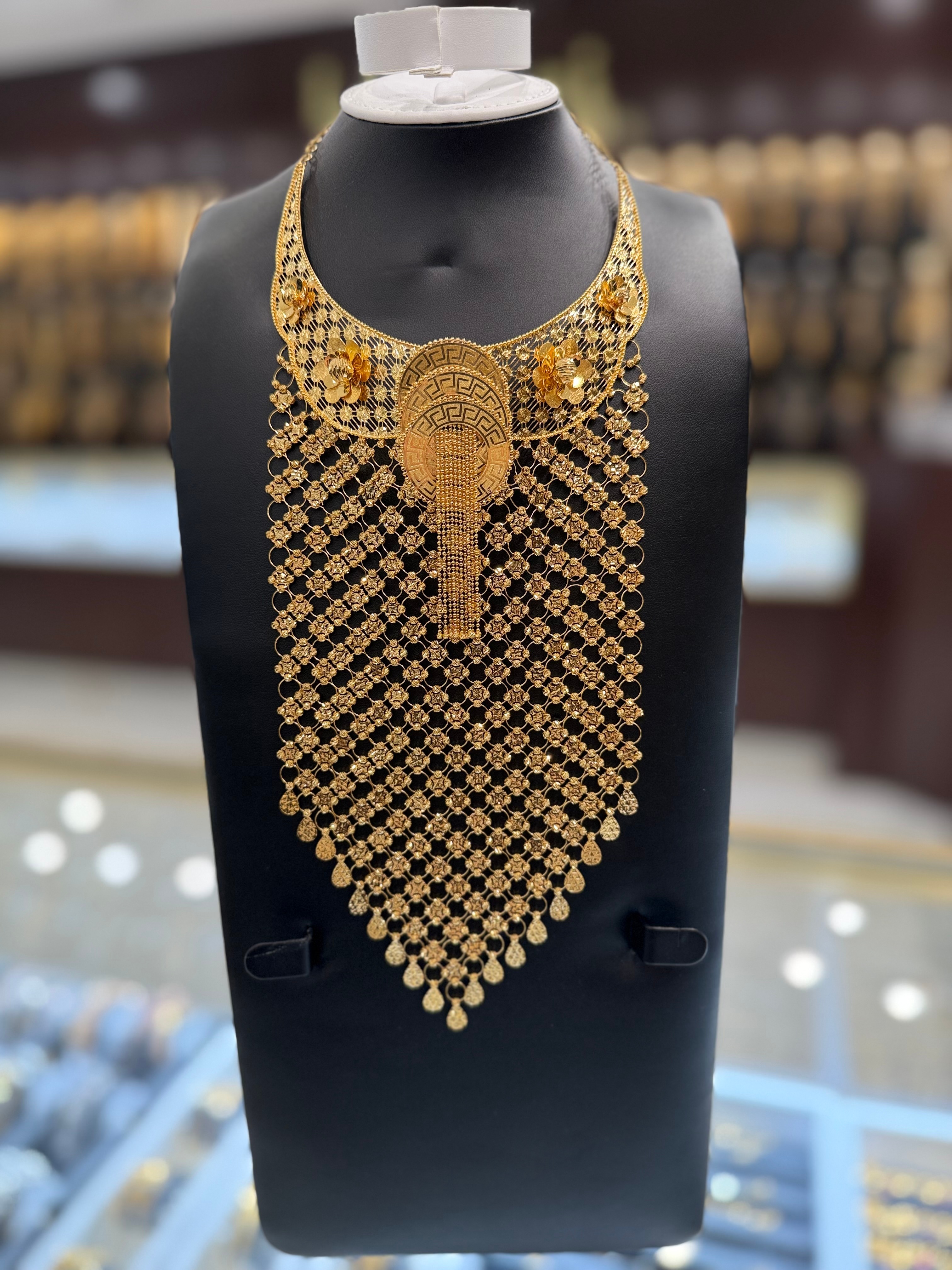 21K Gold Long Necklace - FL28049