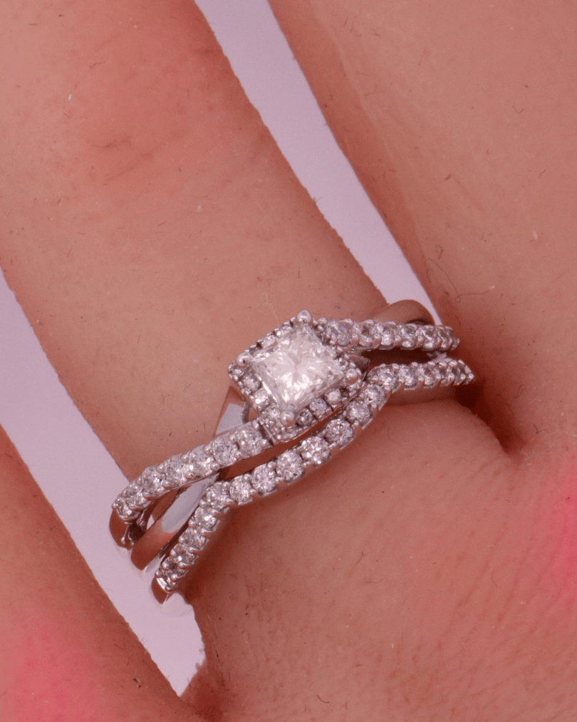 10K White Gold Diamond Bridal Set - SW22600, 7
