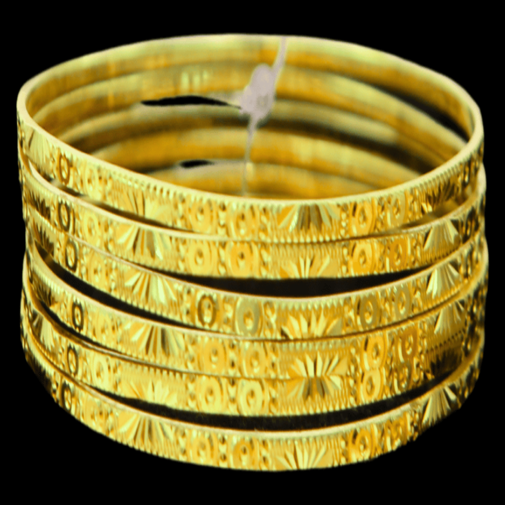 22K Gold Bangle Set, L (21) – SD33314